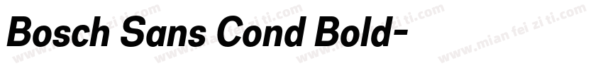 Bosch Sans Cond Bold字体转换